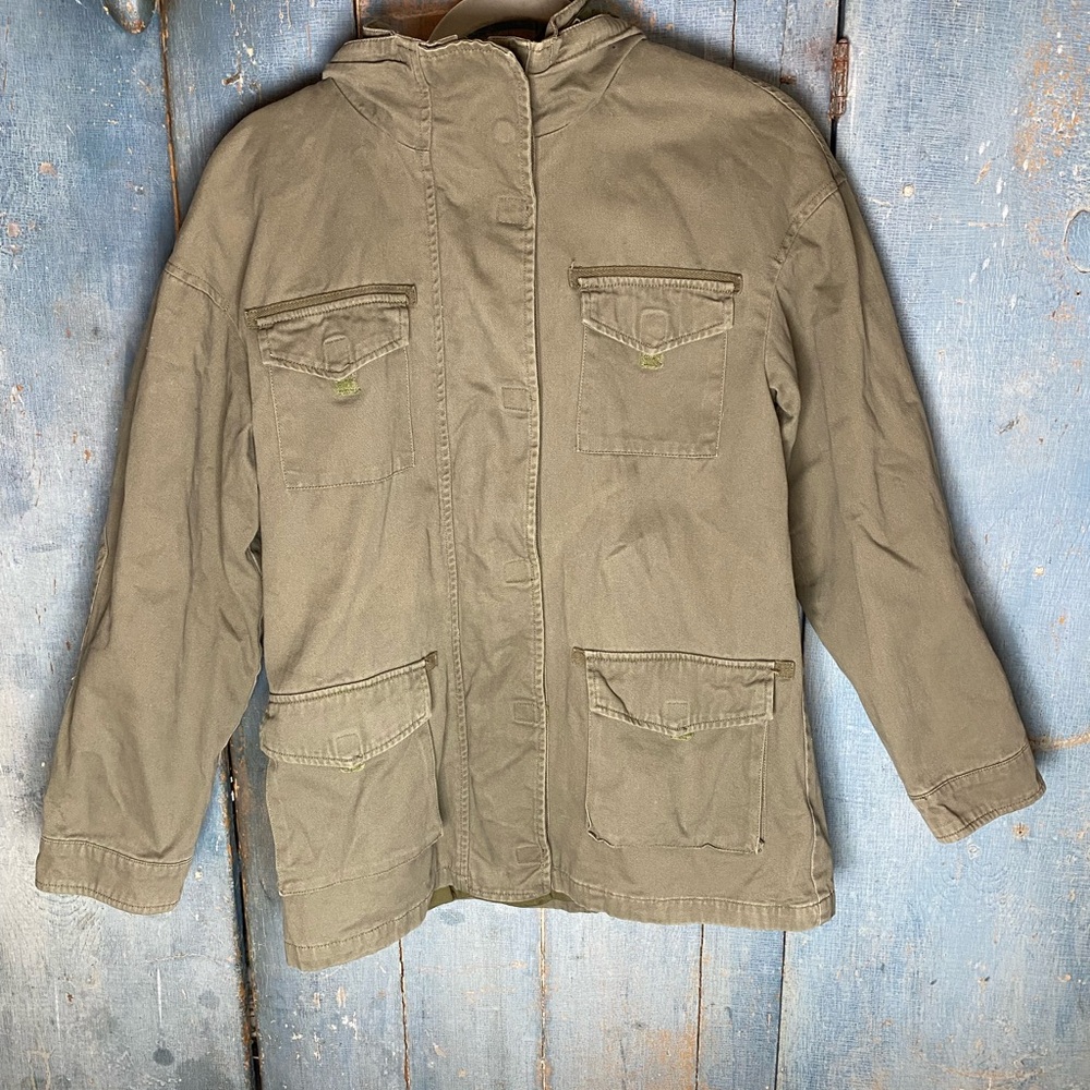 BDG Green Military Field Jacket Utility Style